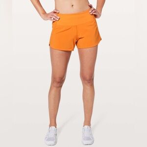 Lululemon Run Times Short II 4” - Vivid Amber - Size 8